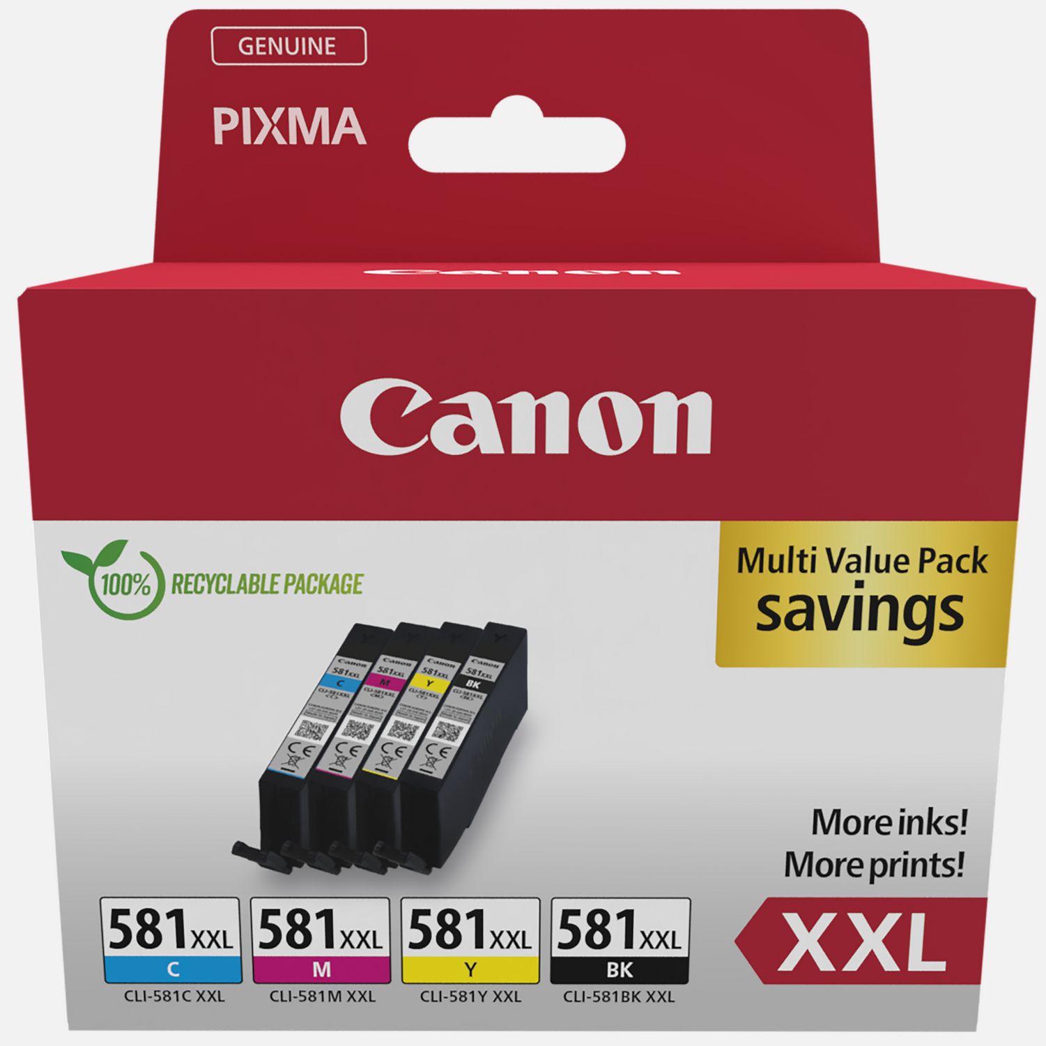 Canon CLI-581XXL BK/C/M/Y High Yield Ink Cartridge Multi Pack